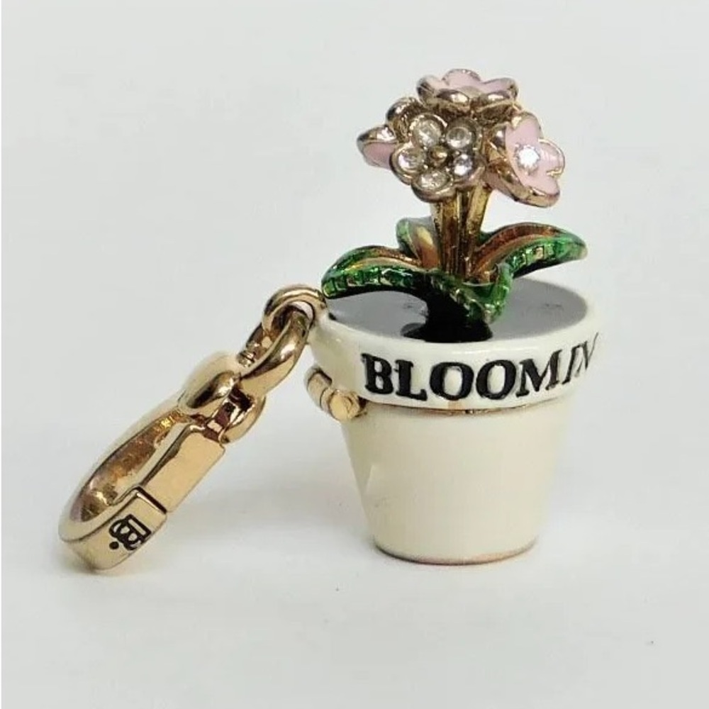 NWOT Juicy Couture Gold and Pink Flower Pot Charm